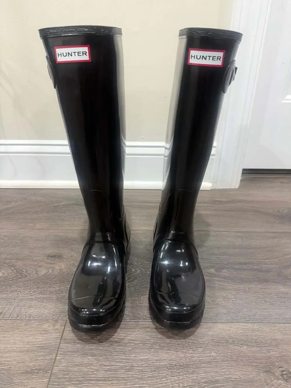 Hunter Original Gloss Tall Black Rain Boots Women’s US 7 EU 38 Waterproof